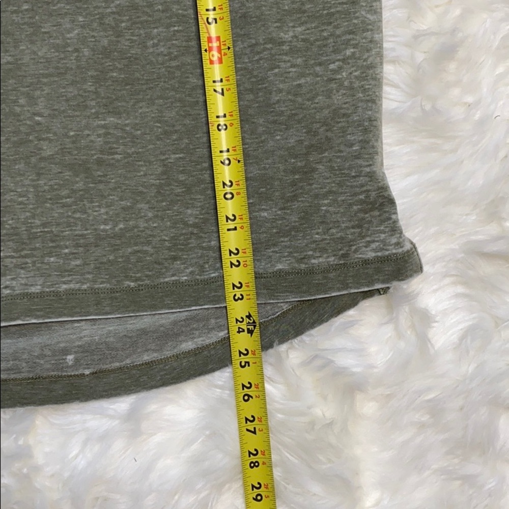 Sanctuary Open Drawstring Back Distressed Moss Top - image 6